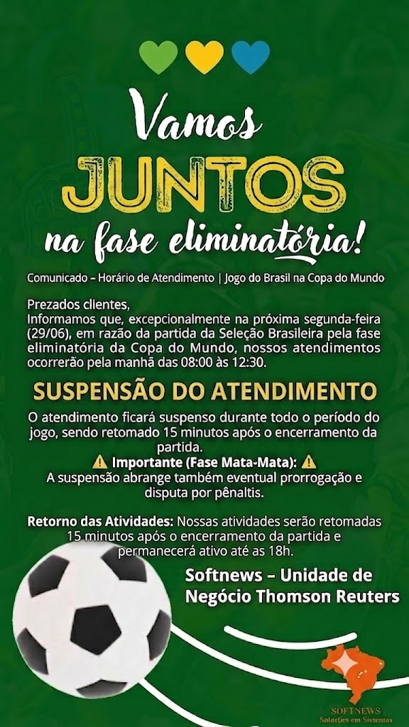 Comunicado ao cliente SoftNews